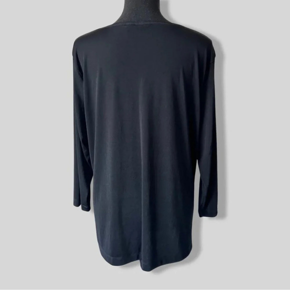 Additions by Chico’s Black Jersey Tunics Blouse - Picture 3 of 12